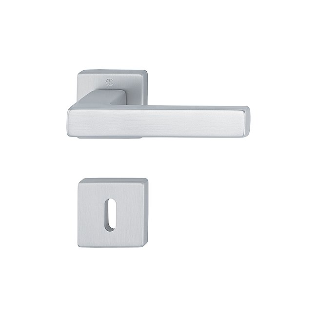 Hoppe 11846264 Grt. con rosetta Austin 1769/843K/843KS F94-1 alluminio aspetto cromo satinato 