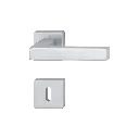 Hoppe 11846264 Grt. con rosetta Austin 1769/843K/843KS F94-1 alluminio aspetto cromo satinato 
