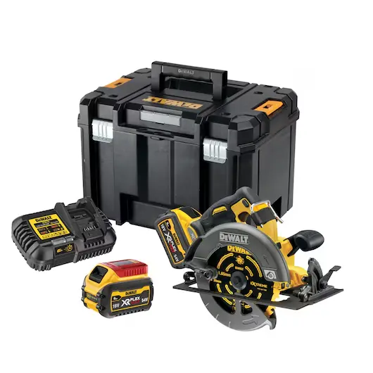 DeWalt DCG418T2-QW Smerigliatrice Angolare 125 mm 54V XR FlexVolt Con 2 Batterie 6Ah + Caricabatterie + Valigia T-Stak II Kitbox