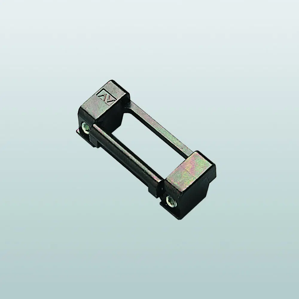 [008961] Savio 1415 Ferrogliera Doppia per Paletto a Leva Profilo CU Dimensioni 49x20x8mm Finitura Nera
