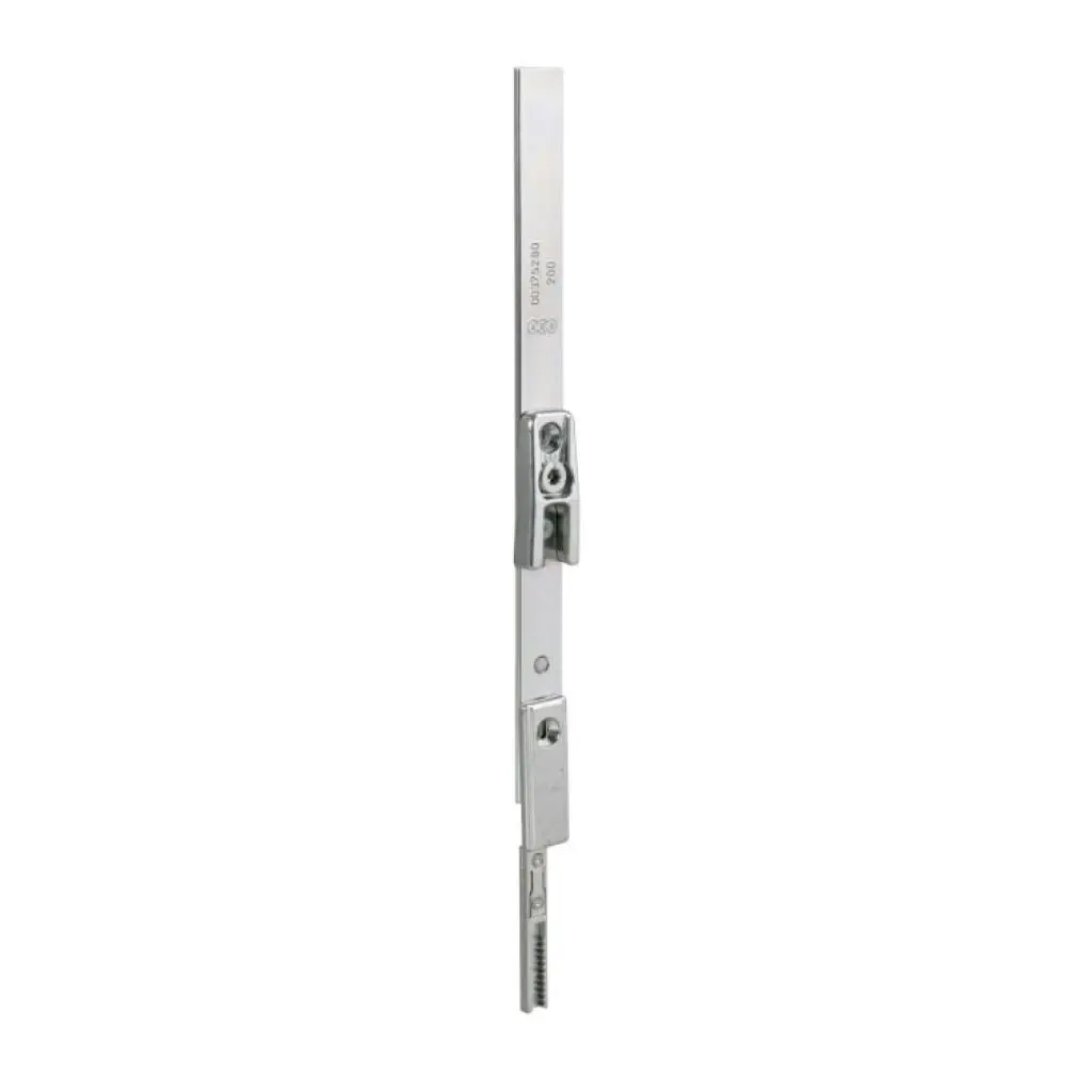 AGB A515011120 Prolunga Euronut Artech per Serramento in Legno Pvc o Alluminio Lunghezza 200mm 1 Incontro Taglio Sfalsato Acciaio Finitura Silver