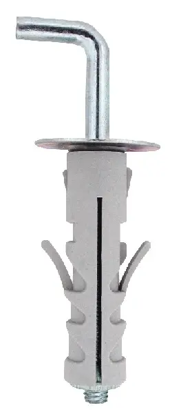 Friulsider 60905B09040F2 EBL-TA Tassello Nylon Blister 6pz con Gancio Lungo Ø9X40-M4 Zincata