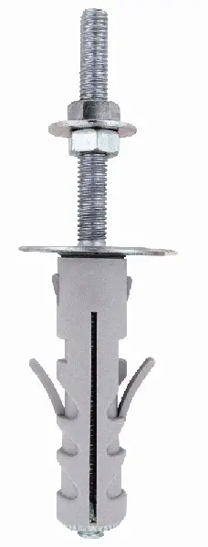 Friulsider 61008B09040F2 Tassello in nylon Blister 4pz EBL-TA con Doppia Vite e Rondella Ø9x40-M4 Zincata