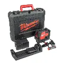 Milwaukee 4933478099 Laser L4 CLLP-301C Lineare Verde Ricaricabile USB a 2 Linee con 2 Punti Piombo Raggio 30mt con Batteria 3Ah + Valigia