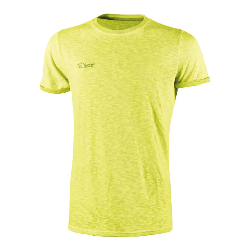 U-Power FLUO EY195YF M T-Shirt Maglietta Manica Corta Gialla