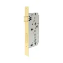 AGB B808525003 Serratura Sicurezza 2.0 Incasso per Portoncini in Legno Entrata 50mm Interasse 85mm Bordo Quadro 238x22mm Acciaio Finitura Ottonato Verniciato