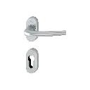 Hoppe 3737681 Grt. con rosetta Seattl 168L/23P/23PS F94-1 alluminio aspetto cromo satinato 