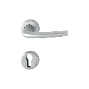 Hoppe 11842477 Grt. con rosetta Seattl 168L/88K/88KS F94-1 alluminio aspetto cromo satinato 