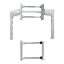 Hoppe 11669093 Set per porta balcone Toulon 0737FA-1/51N/U34/0737/51NS/51PNS F1 alluminio aspetto argento 