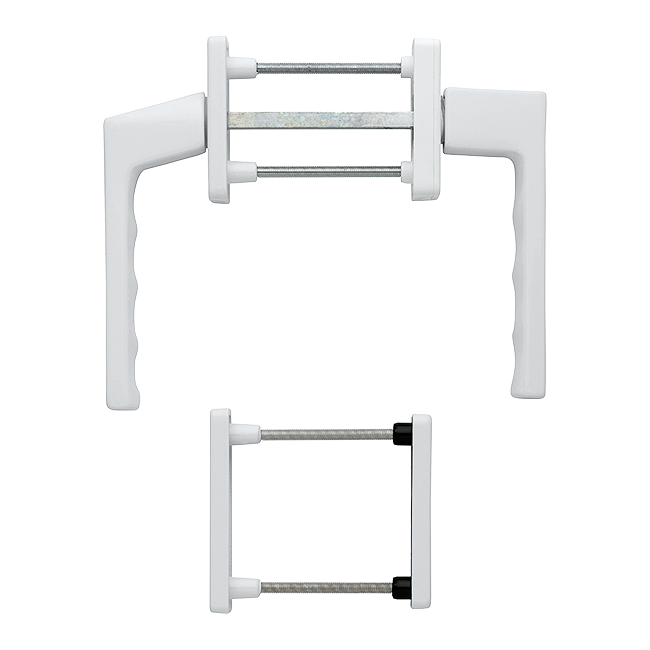 Hoppe 11669172 Set per porta balcone Toulon 0737FA-1/51N/U34/0737/51NS/51PNS F9016 bianco traffico 
