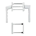 Hoppe 11669172 Set per porta balcone Toulon 0737FA-1/51N/U34/0737/51NS/51PNS F9016 bianco traffico 