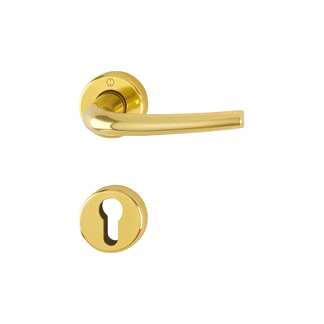 Hoppe 11842490 Grt. con rosetta Seattl 168L/88K/88KS F271 alluminio colore oro lucido 