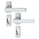Hoppe 11668915 Grt. con rosetta Toulon 1737FA-1/844P/844PS/1737 F1 alluminio aspetto argento 