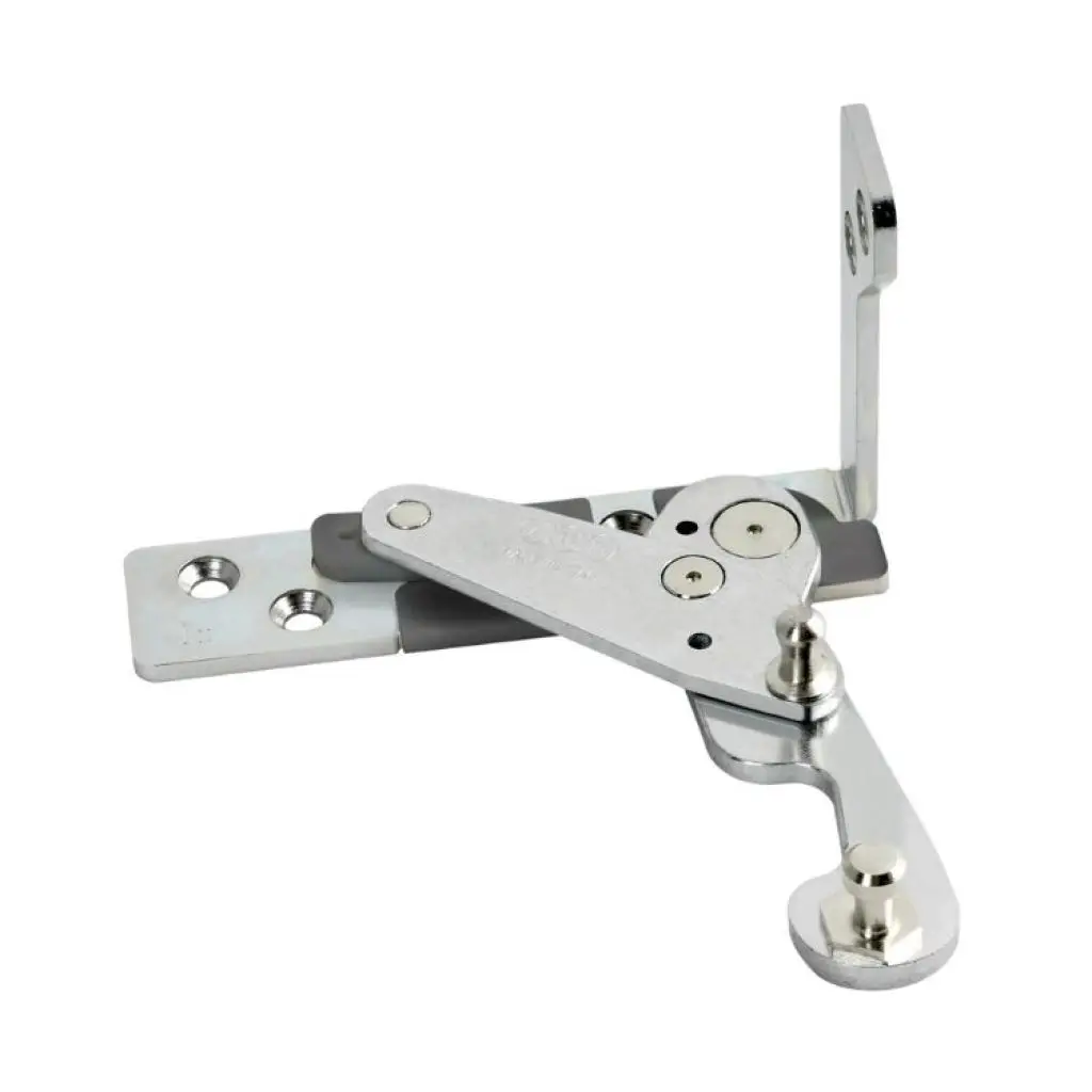 AGB A529010301 Cerniera Inferiore Artech Plana per Serramento in Pvc con Soglia Destra Parte Telaio Aria 18mm Interasse 13mm Sede 24mm Acciaio Finitura Argento