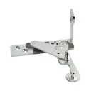 AGB A529010301 Cerniera Inferiore Artech Plana per Serramento in Pvc con Soglia Destra Parte Telaio Aria 18mm Interasse 13mm Sede 24mm Acciaio Finitura Argento