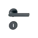Hoppe 11767716 Grt. con rosetta Hambur 1700/42K/42KS F9714M nero opaco 