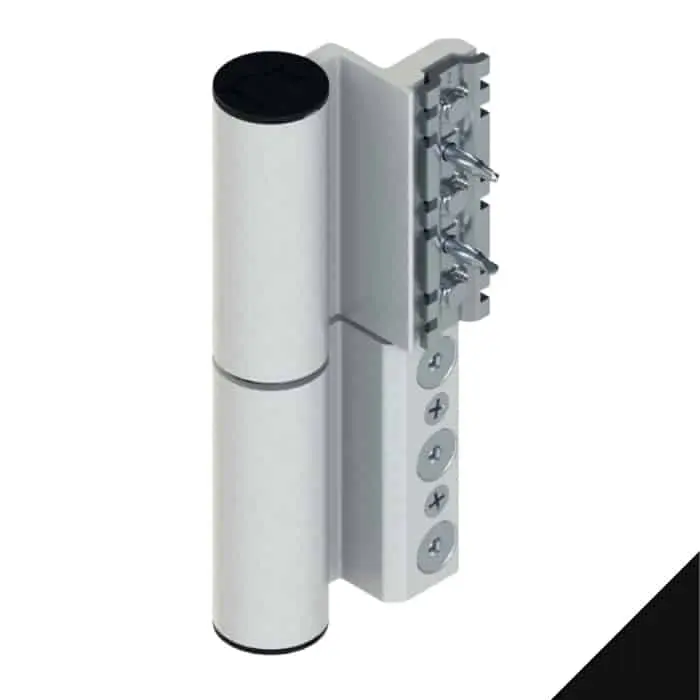 Giesse 00702500 Cerniera Fulcra per Serramento Complanare Profilo CU Registrabile Altezza 142mm Portata 120-150Kg Alluminio Finitura Nero