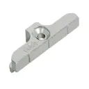 AGB A52300FI02 Incontro Nottolino Artech per Serramento in Pvc Profilo Alphacan Dimensione 46x15,5x12,5mm Zama Finitura Argento