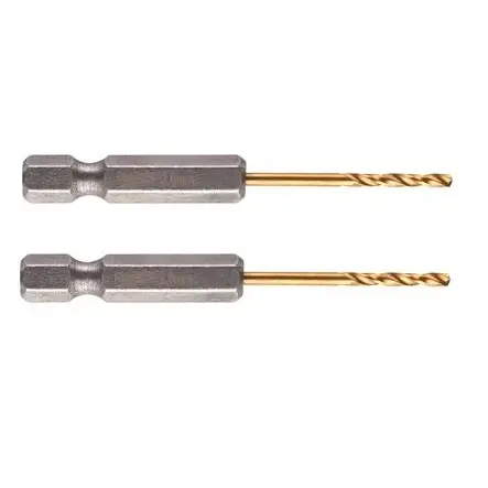 Milwaukee 48894703 Punta Metallo HSS-G Titanio Shockwave Attacco 1/4˝ Hex ⌀2x59,5mm 2 Pezzi