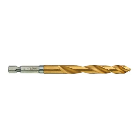 Milwaukee 48894719 Punta Metallo HSS-G Titanio Shockwave Attacco 1/4˝ Hex ⌀8x111mm