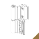 Giesse 00121380U Cerniera Flash Base per Terza Anta Profilo CU Altezza 93mm Portata 75-85Kg Alluminio Finitura Euro Bronzo