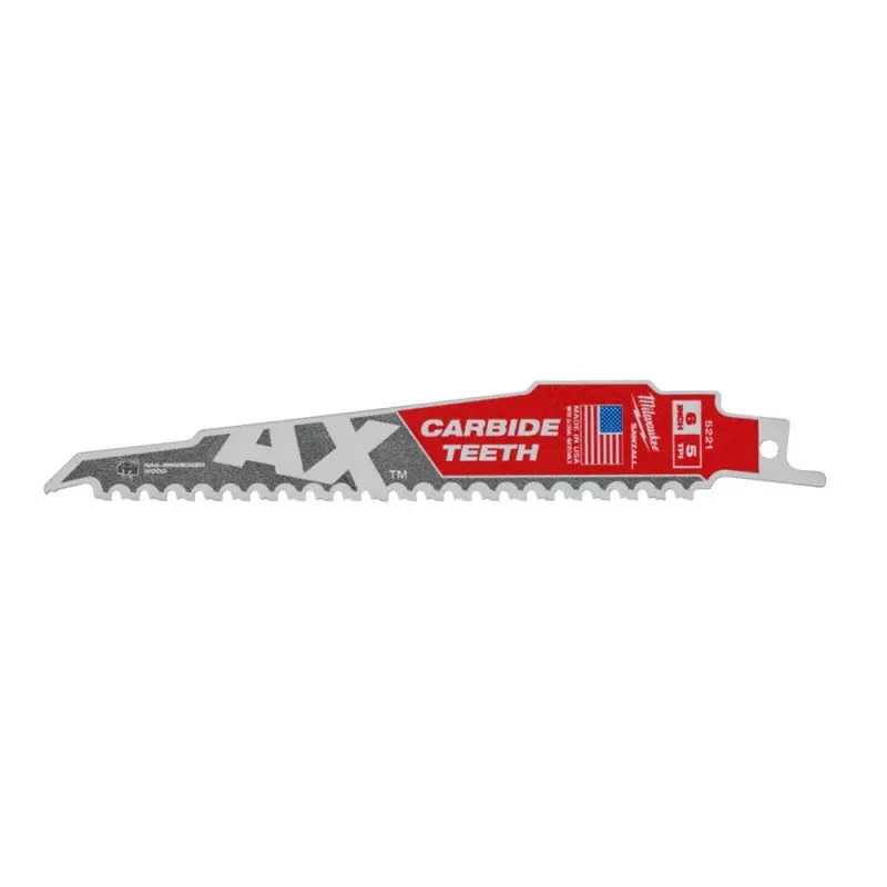 [095987] Milwaukee 48005221 Lama Demolizioni Legno e Chiodi TCT AX Denti in Carburo 150mm