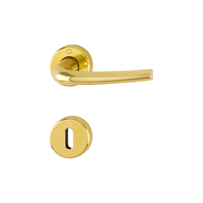 Hoppe 11807064 Grt. con rosetta Seattl 168L/88K/88KS F271 alluminio colore oro lucido 