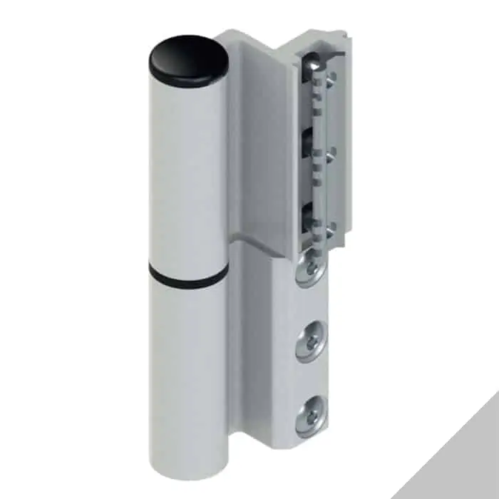 Giesse 00684376 Cerniera Celera per Serramento Complanare Profilo CU Registrabile Altezza 135,5mm Portata 100-120Kg Alluminio Finitura Argento