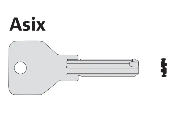 Cisa 00670100 Chiave Grezza Sbozzo a 6 Perni per Asix P8