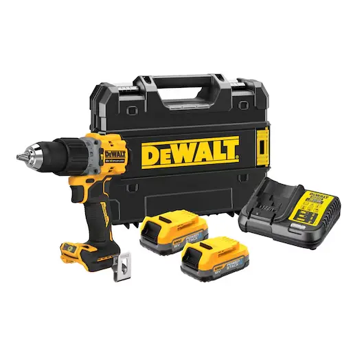 DeWalt DCD805E2T-QW Trapano Percussione Avvitatore XR 2 Velocità Brushless 18V con 2 Batterie + Caricabatterie + Valigia T-Stak