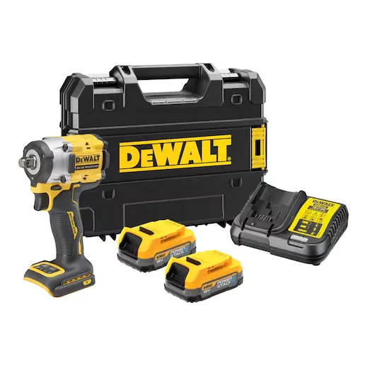 DeWalt DCF921E2T-QW Avvitatore Impulsi Compatto 1/2" Brushless XR 18V PowerStack Con 2 Batterie + Caricabatterie + Valigia