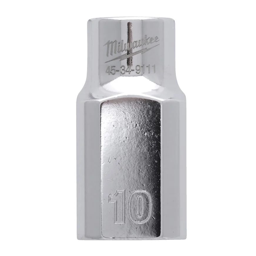 [099196] Milwaukee 4932480008 Bussola a Mano Corta da 1/2˝ Drive Socket Metric Standard da 10mm