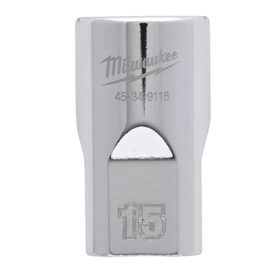 Milwaukee 4932480013 Bussola a Mano Corta da 1/2˝ Drive Socket Metric Standard da 15mm