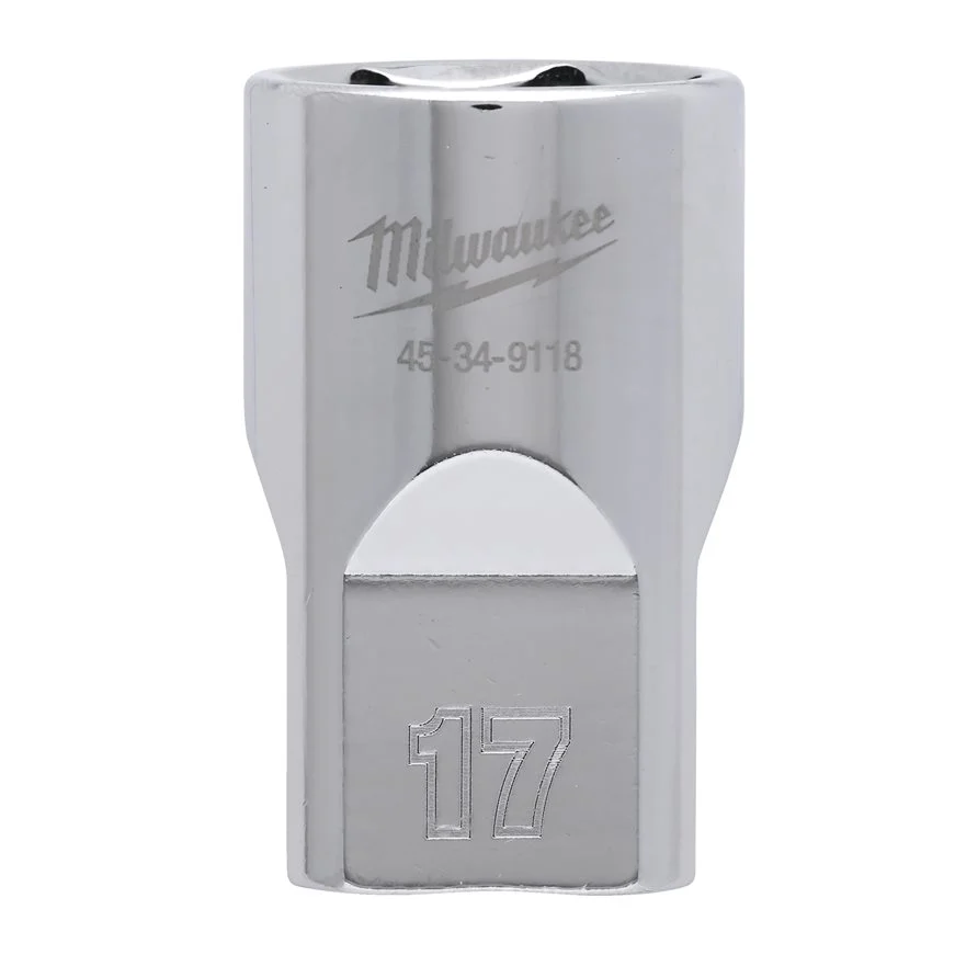 [099200] Milwaukee 4932480015 Bussola a Mano Corta da 1/2˝ Drive Socket Metric Standard da 17mm