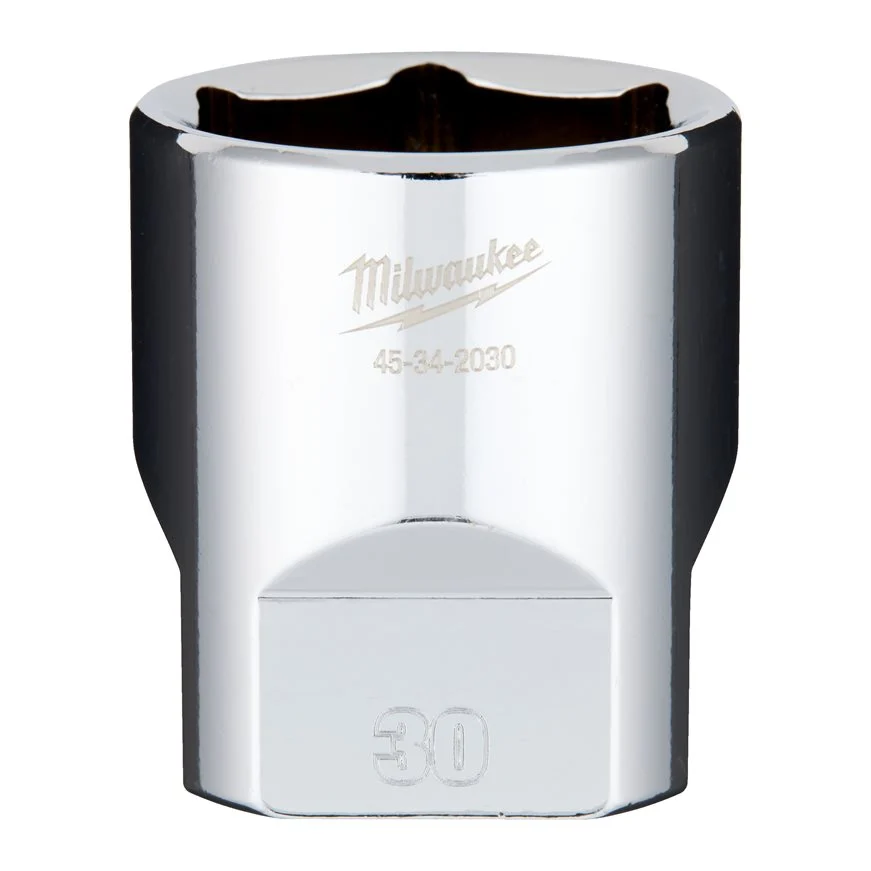 Milwaukee 4932480027 Bussola a Mano Corta da 1/2˝ Drive Socket Metric Standard da 30mm