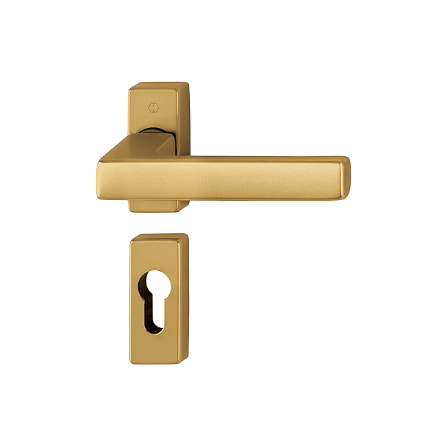 [099598] Hoppe 10733101 Grt. con rosetta Toulon 1737/844P/844PS F4 alluminio aspetto bronzo 