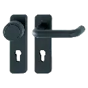 Hoppe 570690 Grt. cambio con placca Paris FS-K58/202K/138 F9005M nero intenso opaco 