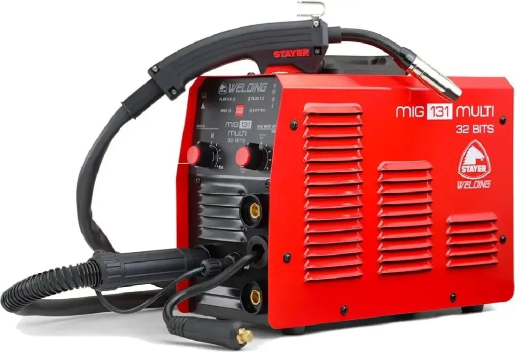 Stayer 8300780 Saldatrice Elettrodo MIG 131 MULTI con Torcia da 2,5 Metri e Kit