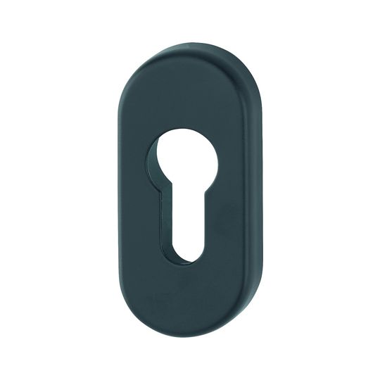 BOCCHETTA X PORTE A PROFILO   F9714M NERO OPACO CIL.