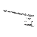 Giesse 052860001 Kit Cerniera Braccio Chic 3D 130 per Anta Ribalta Destra Profilo R40 Larghezza 600-1600mm Portata 130Kg Acciaio e Zama Finitura Silver