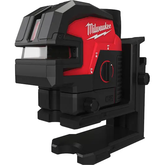 [102512] Milwaukee 4933479203 Livella Laser Lineare Verde M12™ a 2 Linee con 4 Punti Piombo con Batteria + Caricabbatterie + Valigia