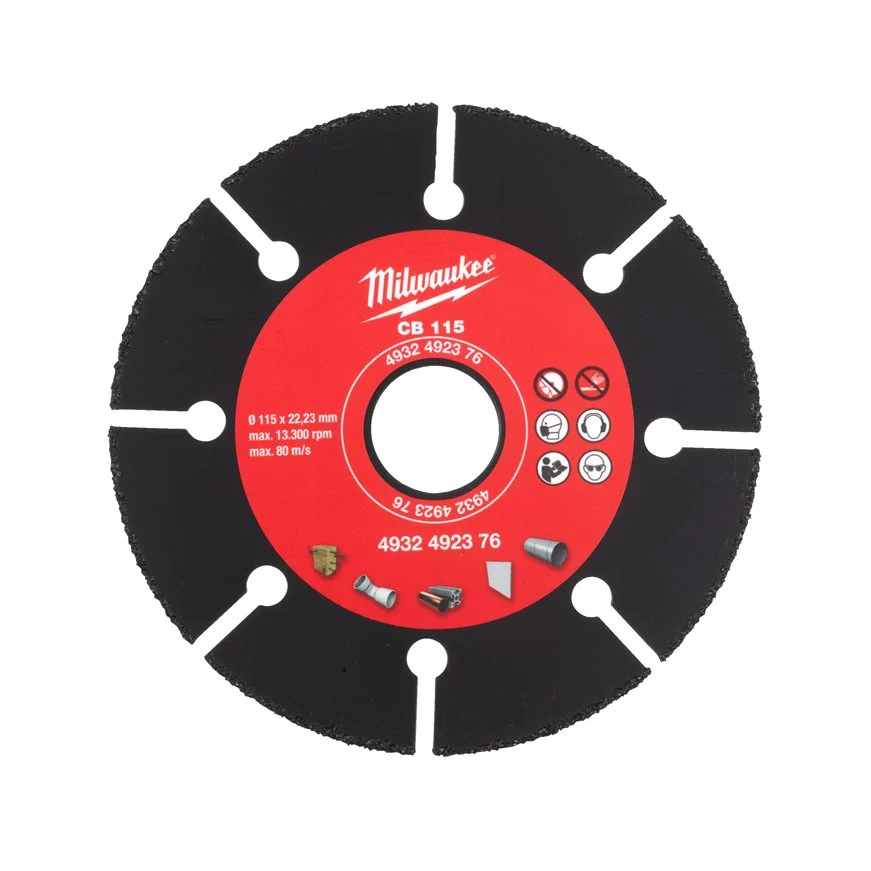 Milwaukee 4932492376 Disco Multimateriale con Riporto in Carburo per M12 FCOT da 115mm
