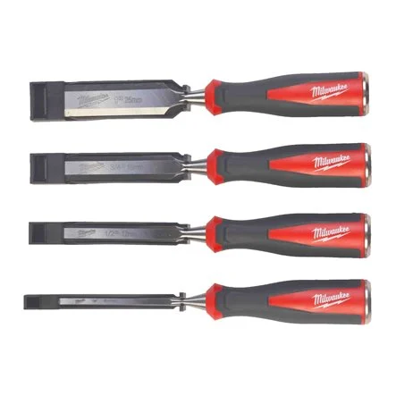 Milwaukee 4932479897 Set Scalpelli per Legno con Bordo Smussato 4 Pezzi
