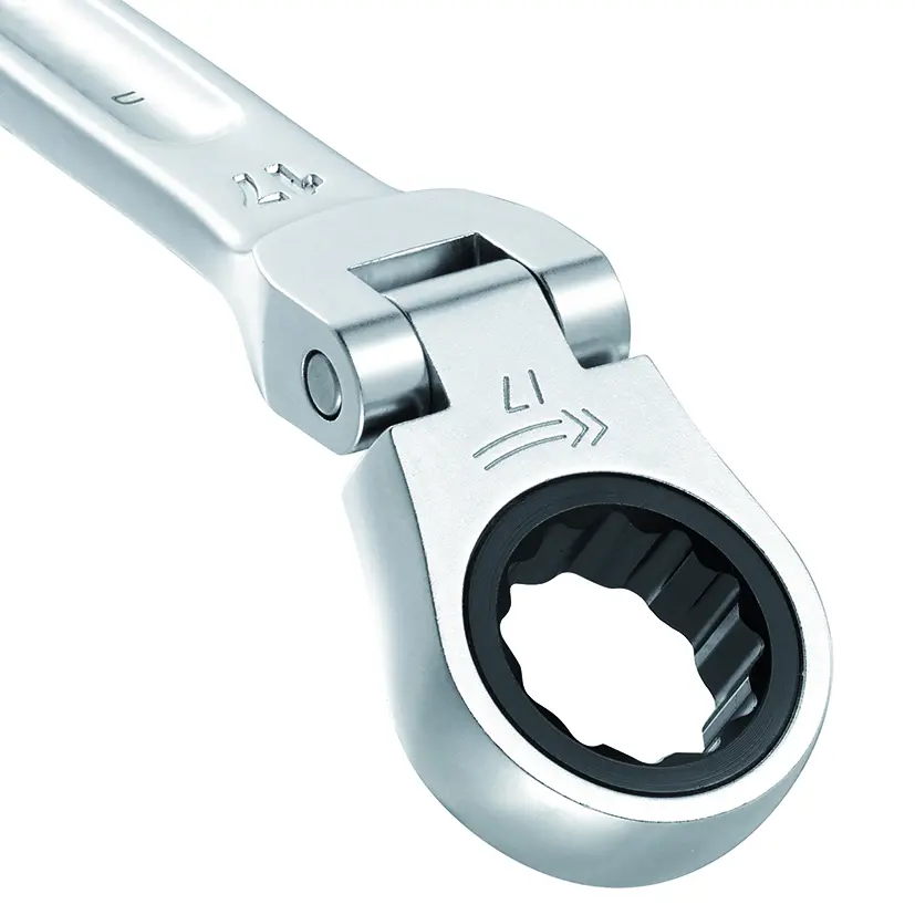 Usag U02856117 285KF Chiave Combinata a Cricchetto Snodata con Anello di Tenuta N.17mm