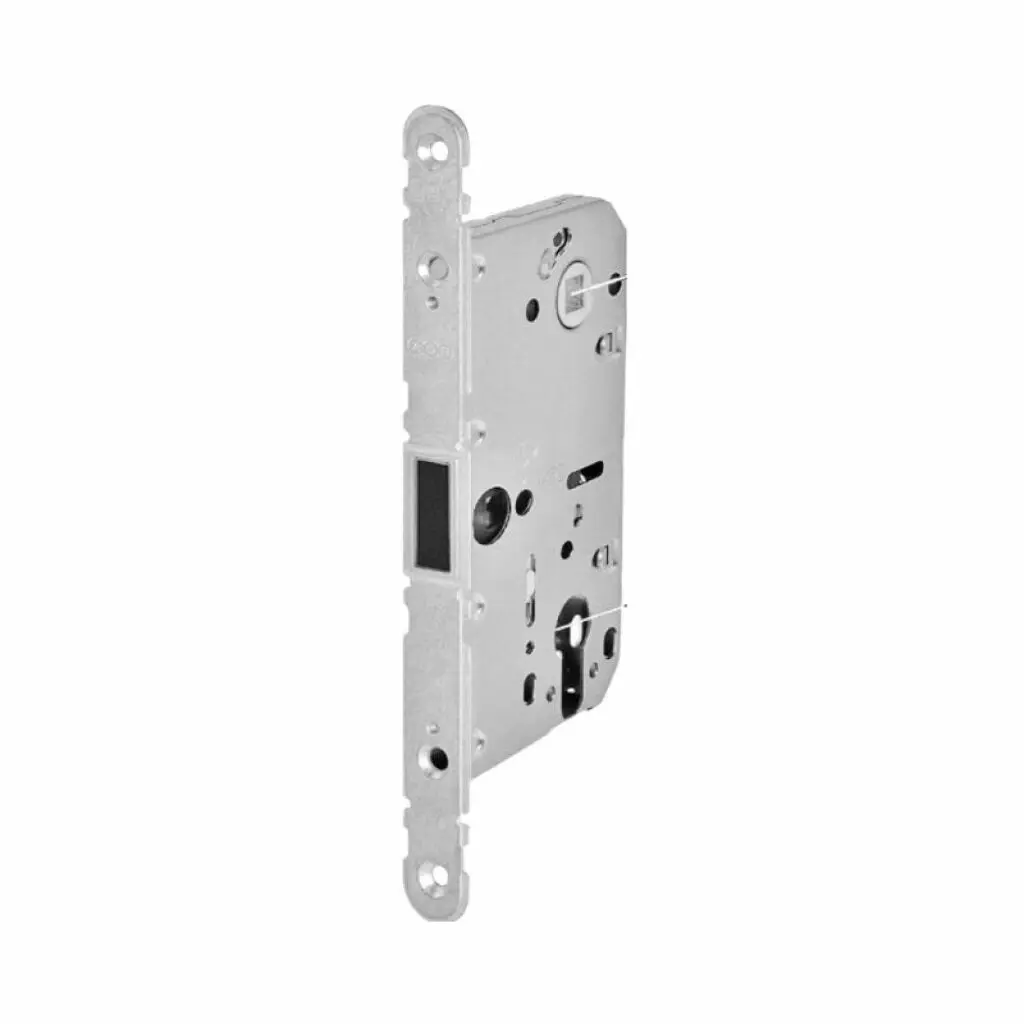 AGB B011096001 Serratura Revolution XT Yale Incasso per Porta Interna Entrata 60mm Interasse 85mm Bordo Tondo 196x18mm Zama e Acciaio
