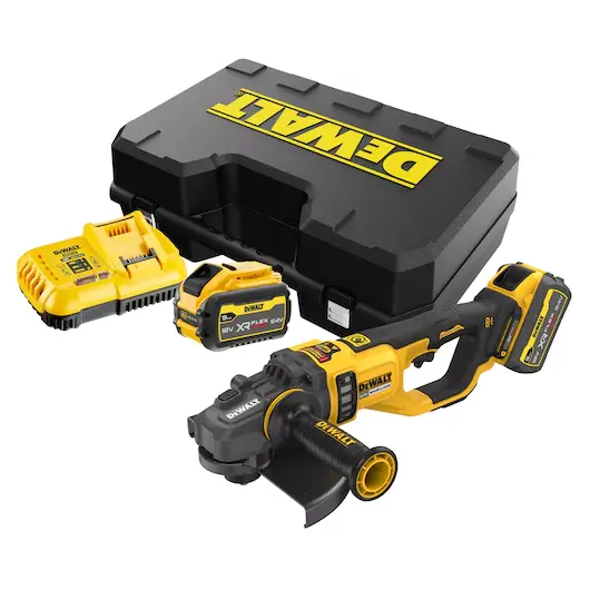 DeWalt DCG460X2-QW Smerigliatrice 230mm 54V XR FlexVolt XR Brushless Con 2 Batterie 9Ah + Caricabatterie + Valigia