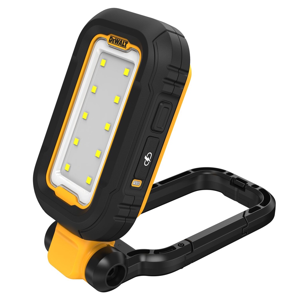 DeWalt DCL182-XJ Torcia LED Testa Rotante USB type C Testa Snodata Pivottante 270° e Ruotabile 360° 3 Livelli di Luminosità