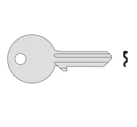 Cisa 01410001 Chiave Grezza Sbozzo Destra a 5 Perni