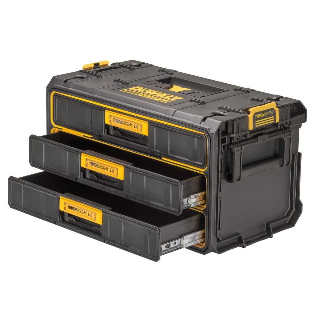 DeWalt DWST08330-1 Valigetta Unità 3 Cassetti Prfondi in ABS Compatibile con Moduli Tough System 2.0 e 1.0