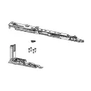 Giesse 052840002 Kit Cerniera Braccio Chic 3D 130 per Anta Ribalta Sinistra Profilo Erre 40 Larghezza 450-475mm Portata 130Kg Acciaio e Zama Finitura Silver